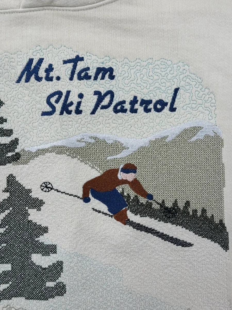 Mt. Tam Ski stitch detail