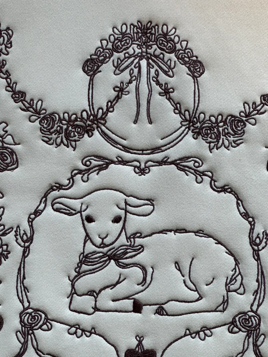 Sheep stitch detail