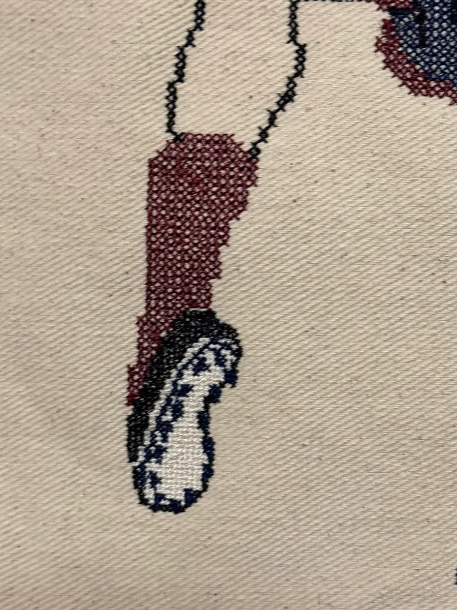 Soccer bag stitch detail